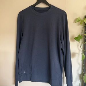 Vuori Ponto Performance CrewNeck Sweatshirt Men's DreamKnit™ Azure Heather Large